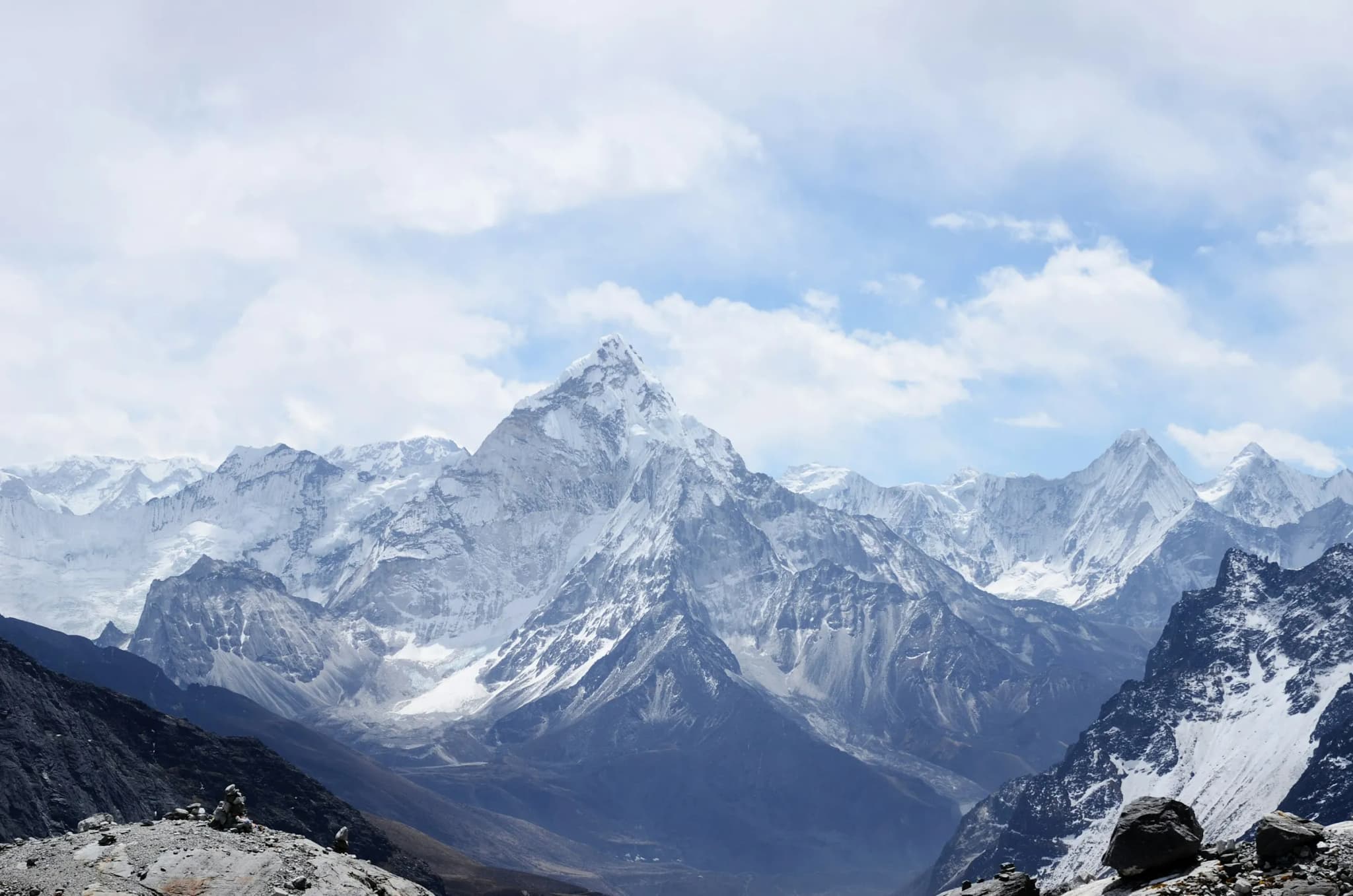Snow-capped mountain landscape